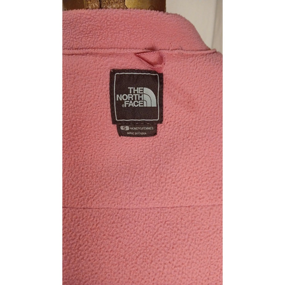 The North Face Denali Fleece Jacket Womens Small Pink Grey Full Zip Softshell - Picture 5 of 5